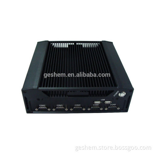 Geshem aliuminum box PC-GS5067H ubuntu Industrial pc type 12v5A mini pc i7 with 4gb ram 2 ethernet mini pc